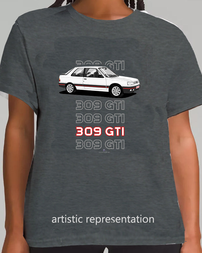 Peugeot 309 GTi in White T Shirt