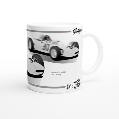 Porsche 804 1962 F1 Motor Racing Art Mug