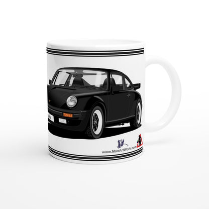 Porsche 911 Turbo (930) in Black Art Mug