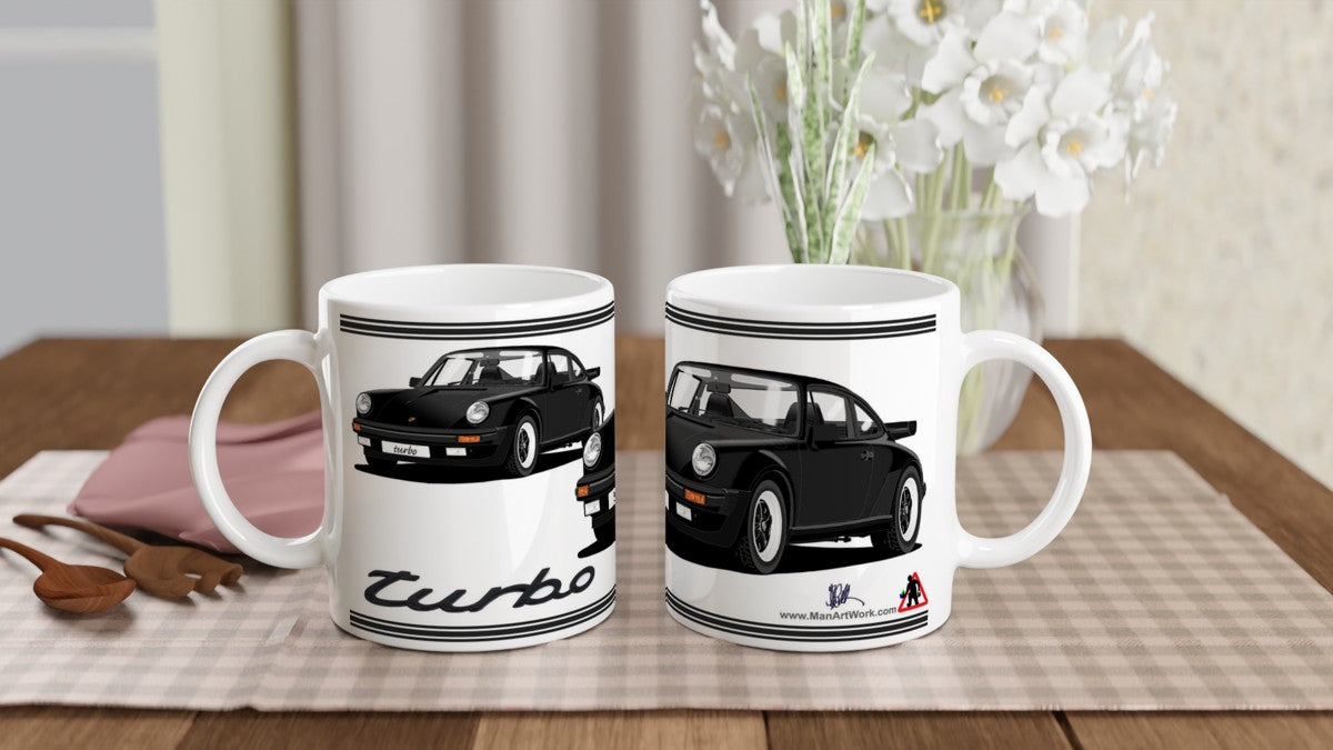 Porsche 911 Turbo (930) in Black Art Mug