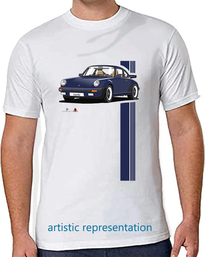 Porsche 911 Turbo (930) in Blue T Shirt