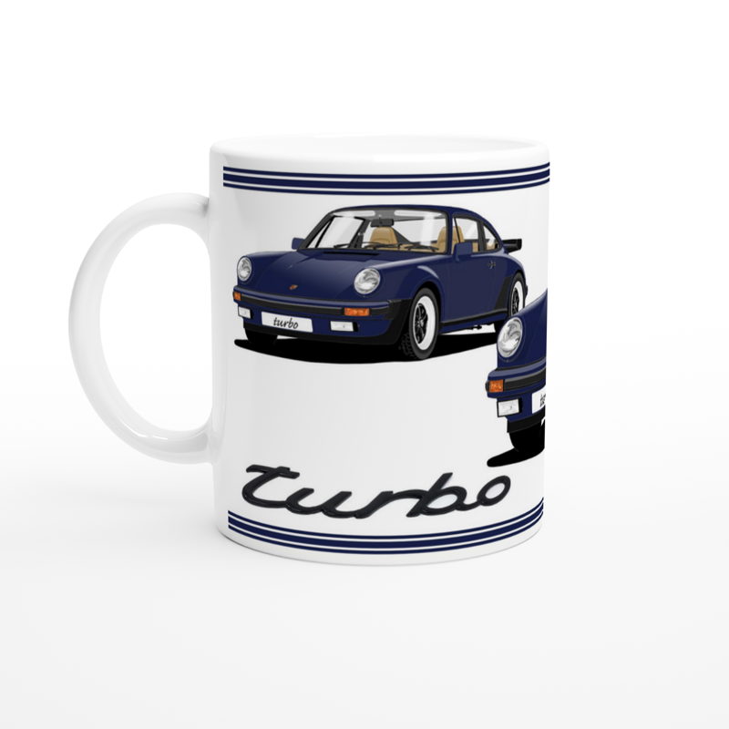 Porsche 911 Turbo (930) in Dark Blue Art Mug