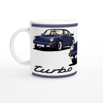 Porsche 911 Turbo (930) in Dark Blue Art Mug