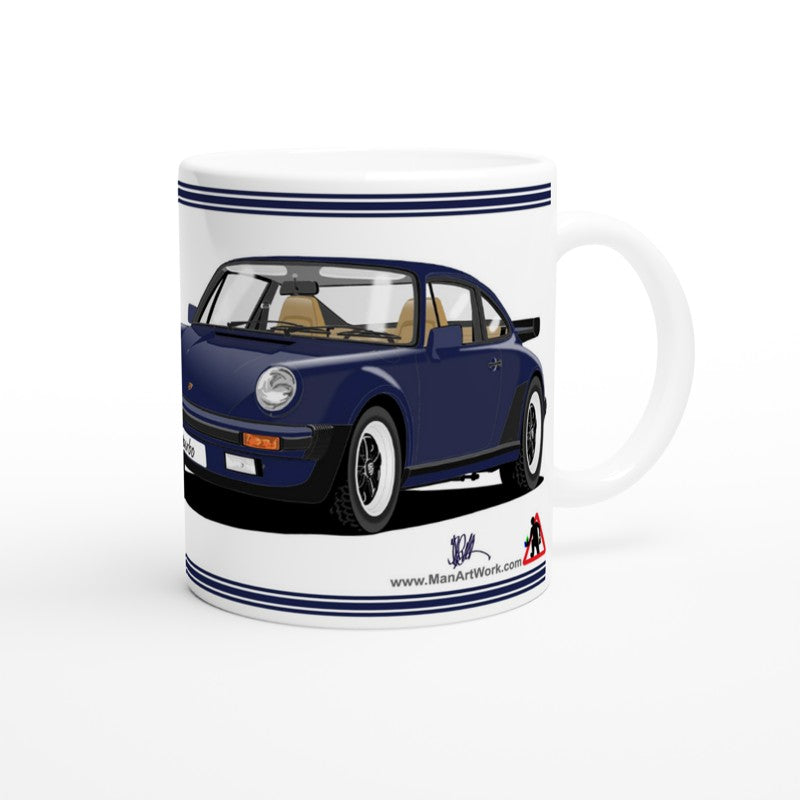 Porsche 911 Turbo (930) in Dark Blue Art Mug