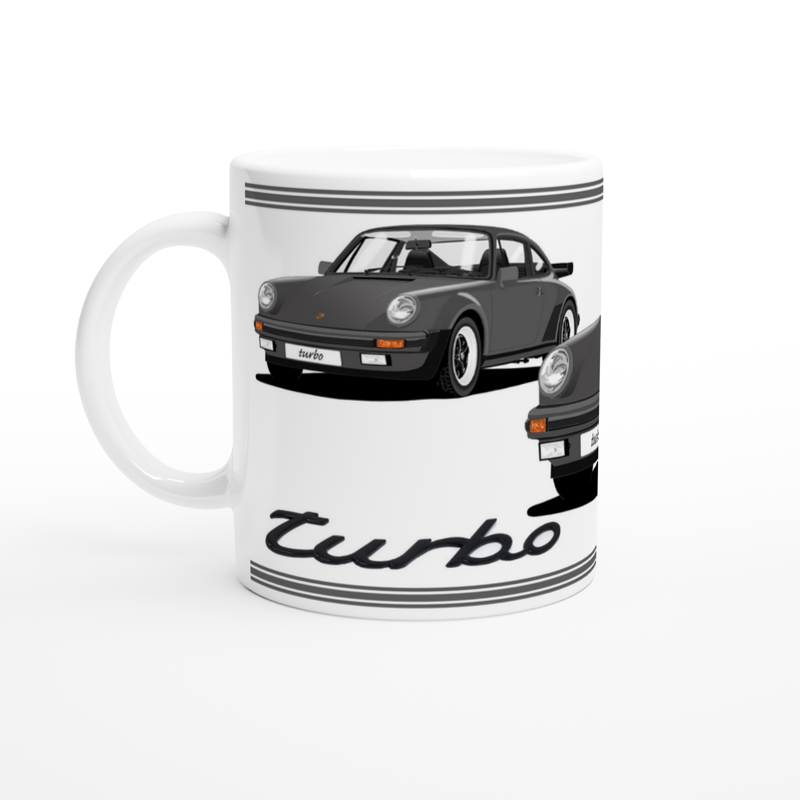 Porsche 911 Turbo (930) in Gray Art Mug