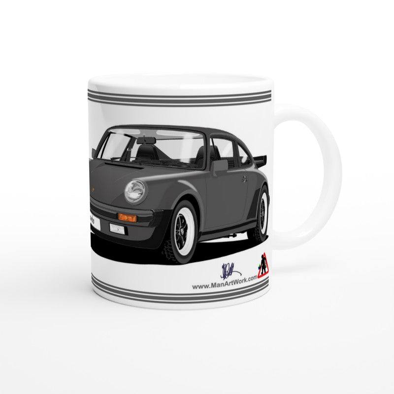 Porsche 911 Turbo (930) in Gray Art Mug