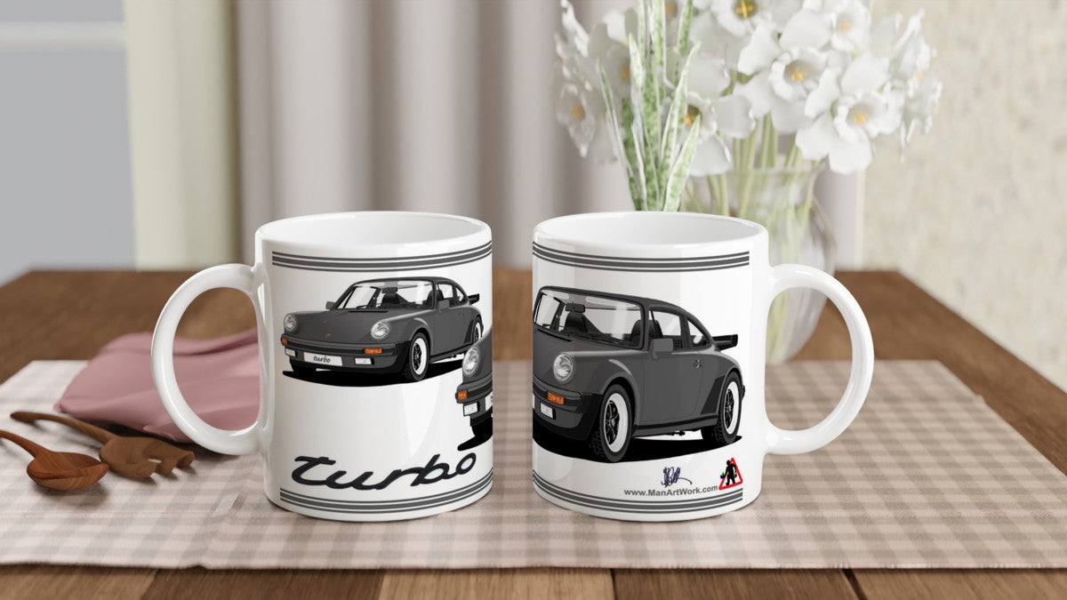 Porsche 911 Turbo (930) in Gray Art Mug