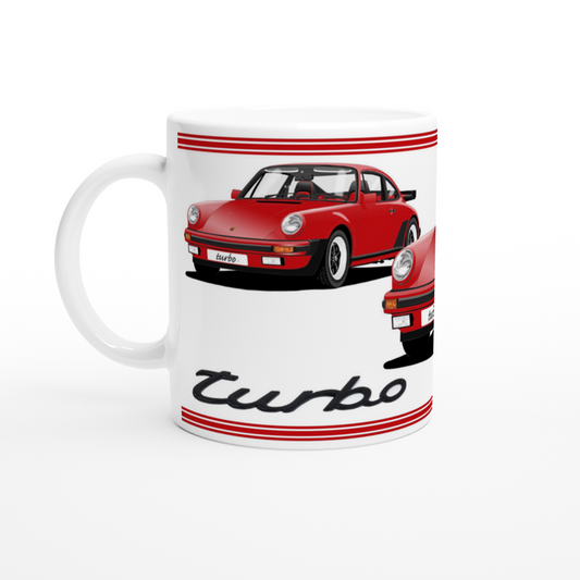 Porsche 911 Turbo (930) in  Red Art Mug