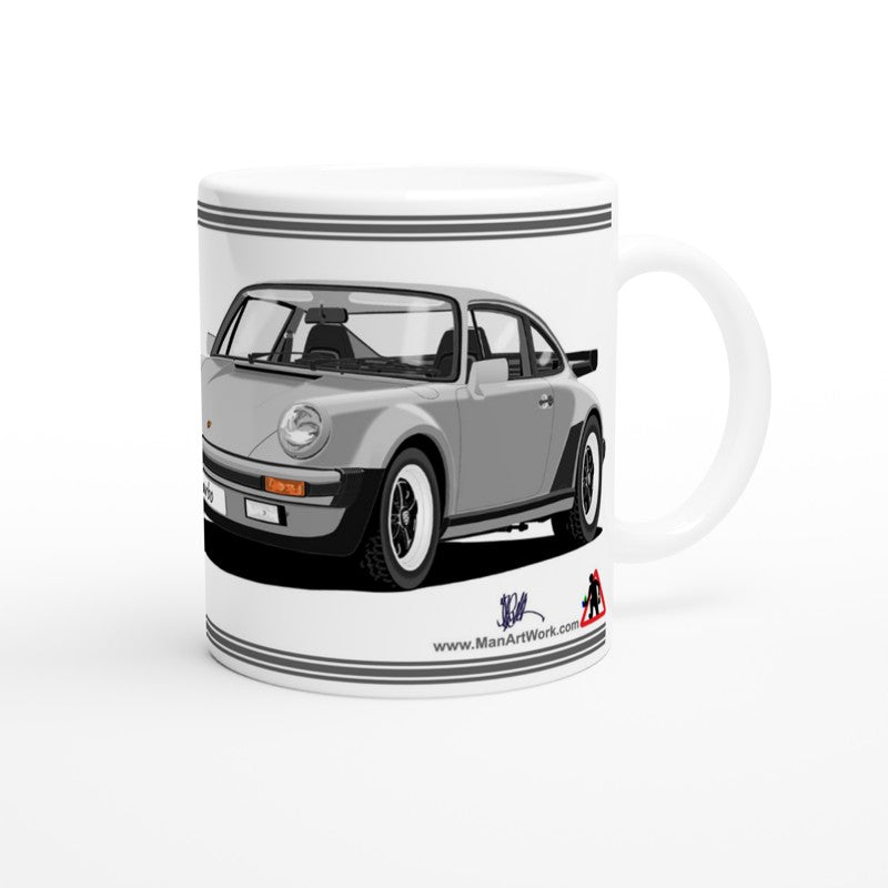 Porsche 911 Turbo (930) in  Silver Art Mug