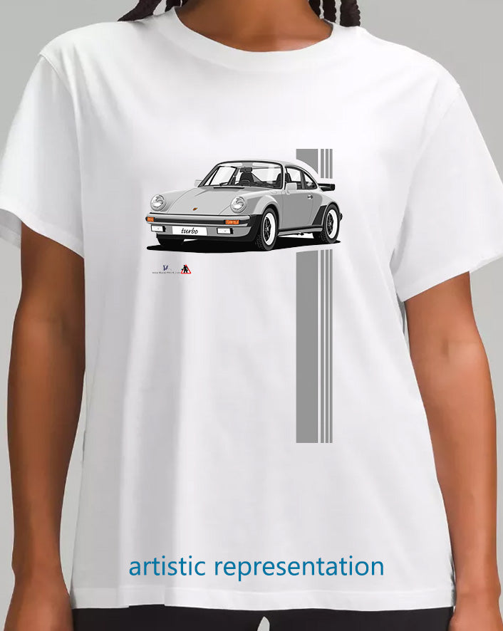 Porsche 911 Turbo (930) in Silver T Shirt