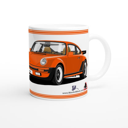 Porsche 911 Turbo (930) in  Orange Art Mug