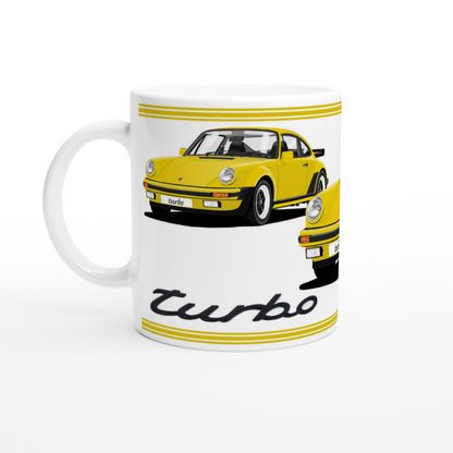 Porsche 911 Turbo (930) in  Yellow Art Mug