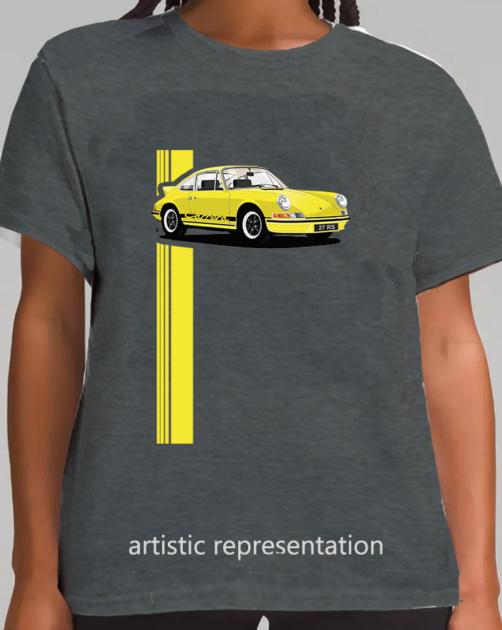 Porsche 911 Carrera  in Yellow & Black T Shirt