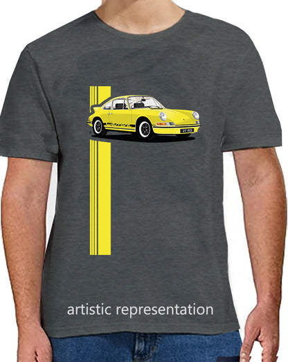 Porsche 911 Carrera  in Yellow & Black T Shirt