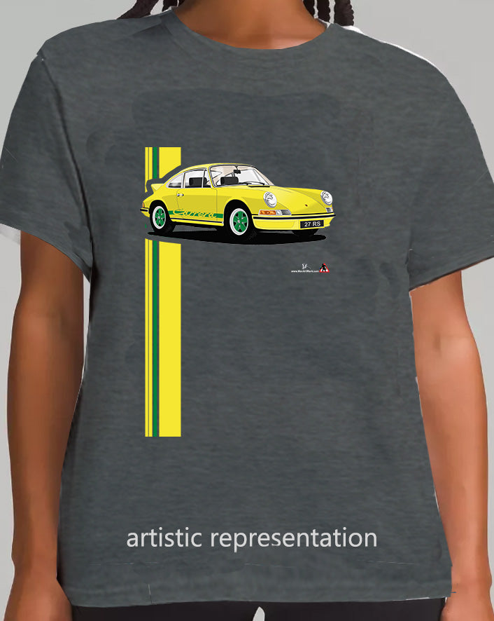 Porsche 911 Carrera  in Yellow & Green T Shirt