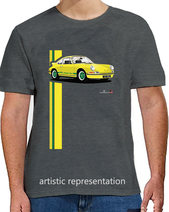 Porsche 911 Carrera  in Yellow & Green T Shirt