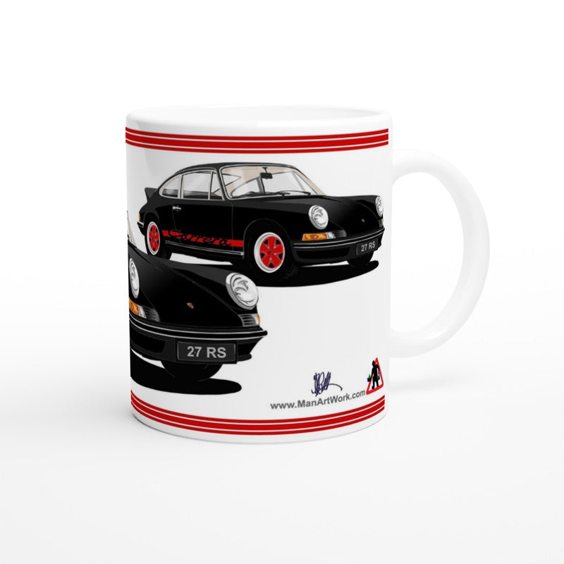 Porsche 911 Carrera in Black & Red Art Mug