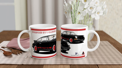 Porsche 911 Carrera in Black & Red Art Mug