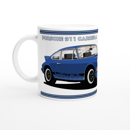 Porsche 911 Carrera in Blue Art Mug