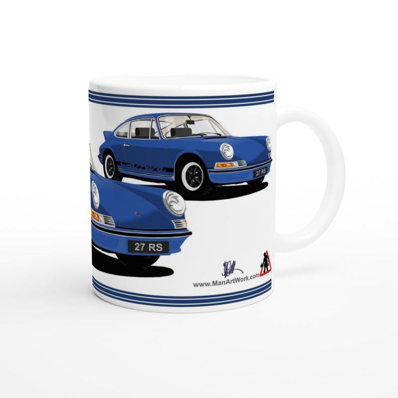 Porsche 911 Carrera in Blue Art Mug