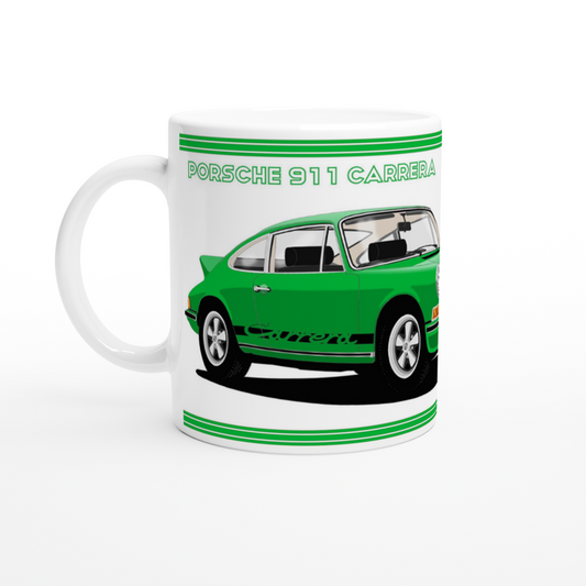 Porsche 911 Carrera in Green Art Mug