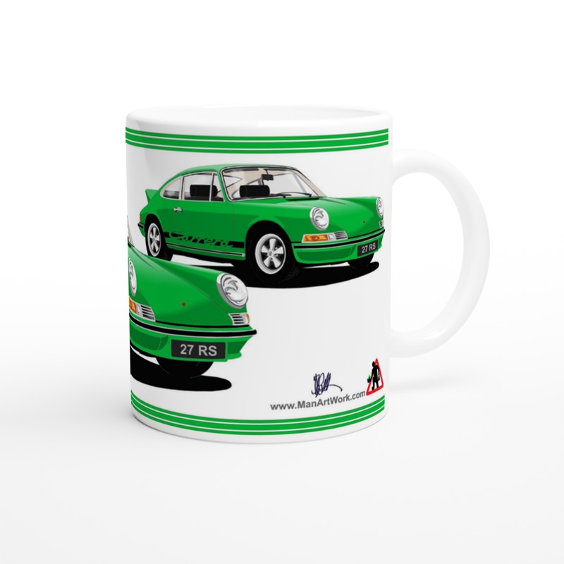 Porsche 911 Carrera in Green Art Mug