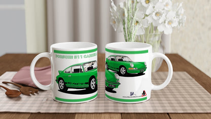 Porsche 911 Carrera in Green Art Mug