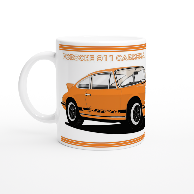 Porsche 911 Carrera in Orange Art Mug