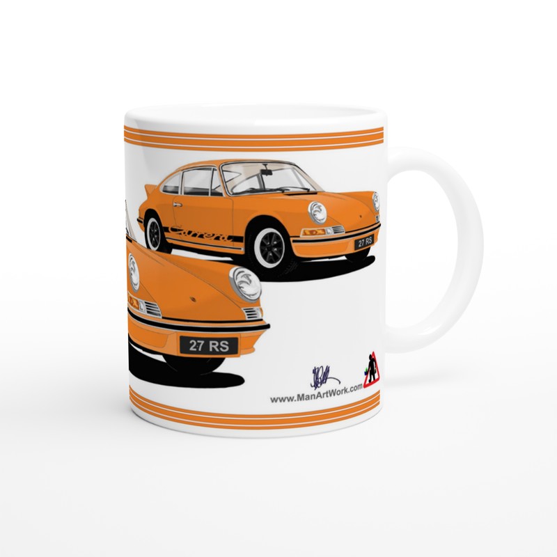 Porsche 911 Carrera in Orange Art Mug