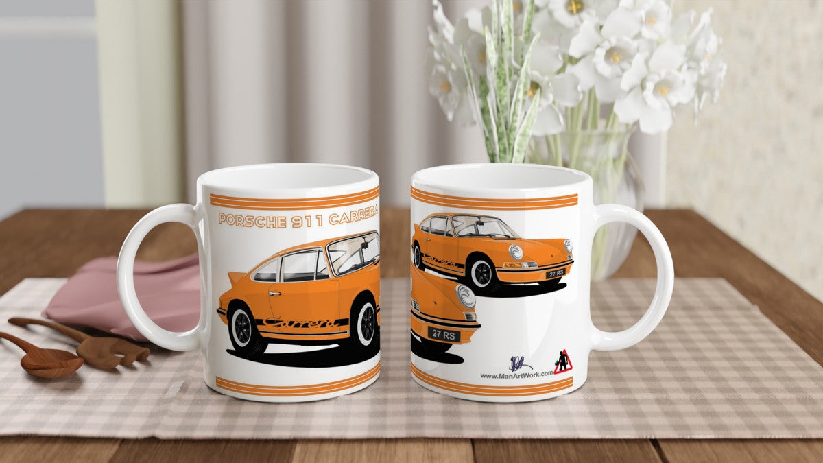 Porsche 911 Carrera in Orange Art Mug