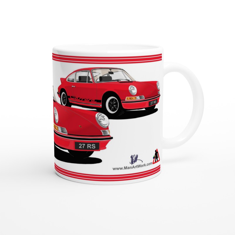 Porsche 911 Carrera in Red Art Mug