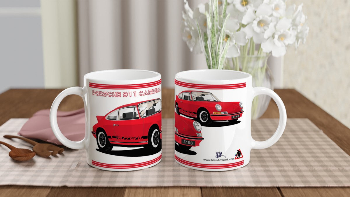 Porsche 911 Carrera in Red Art Mug