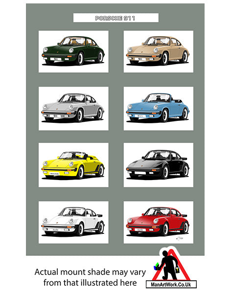 Classic Porsche 911 A4 Art Print