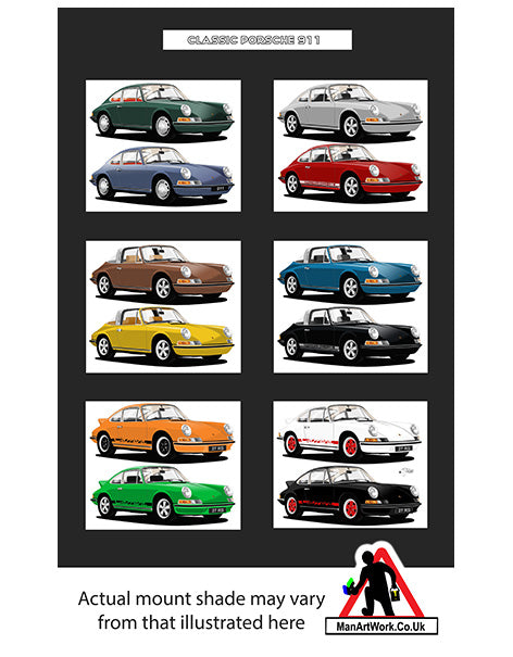 Early Porsche 911 A4 Art Print