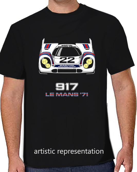 Porsche 917K 1971 Le Mans Martini Art T Shirt