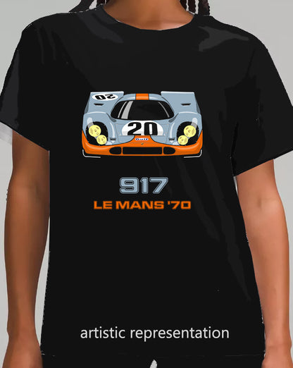 Porsche 917K 1970 Le Mans Gulf Art T Shirt