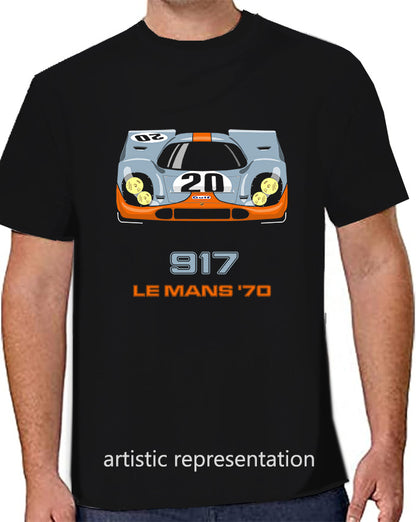 Porsche 917K 1970 Le Mans Gulf Art T Shirt