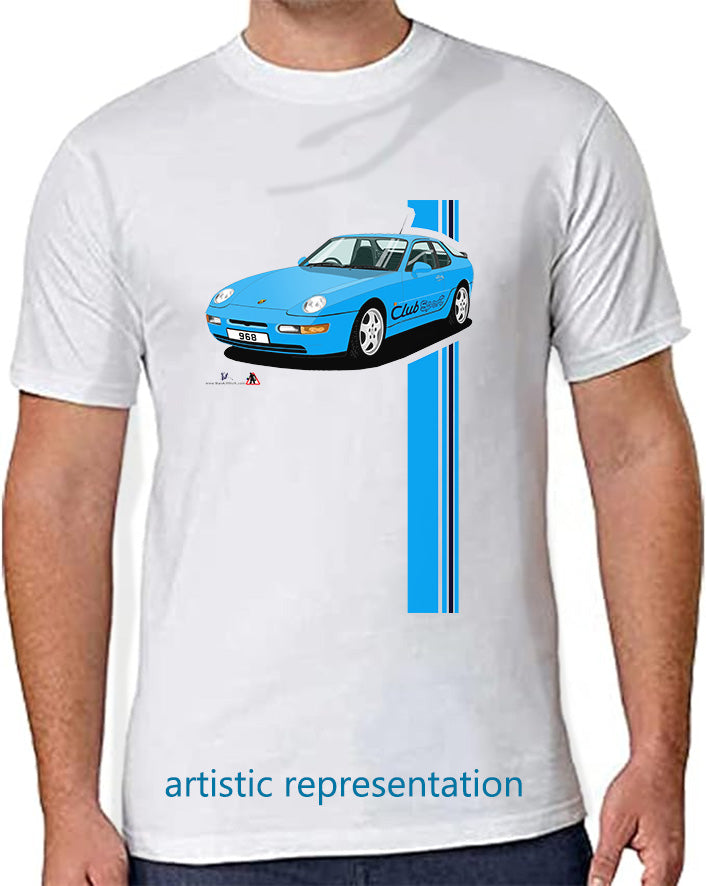 Porsche 968 ClubSport in Blue T Shirt