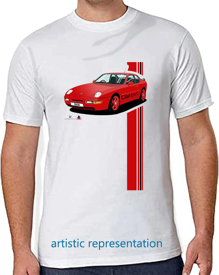 Porsche 968 ClubSport in Red T Shirt