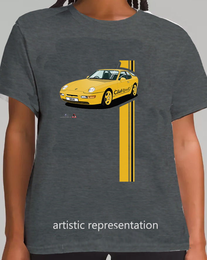 Porsche 968 ClubSport in Yellow T Shirt