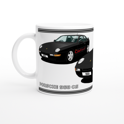 Porsche 968 ClubSport in Black Art Mug