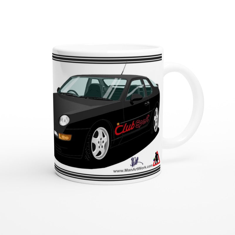 Porsche 968 ClubSport in Black Art Mug