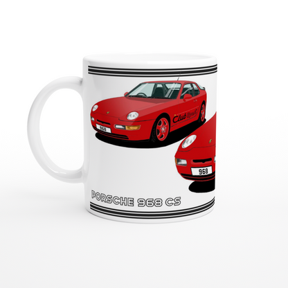 Porsche 968 ClubSport in Red Art Mug