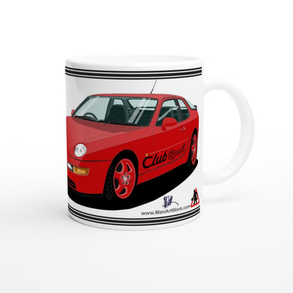 Porsche 968 ClubSport in Red Art Mug