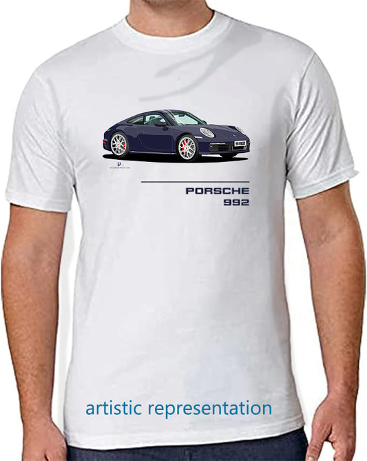 Porsche 992 in Blue T Shirt