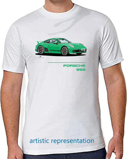 Porsche 992 in Green T Shirt
