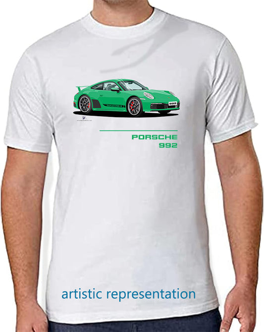 Porsche 992 in Green T Shirt
