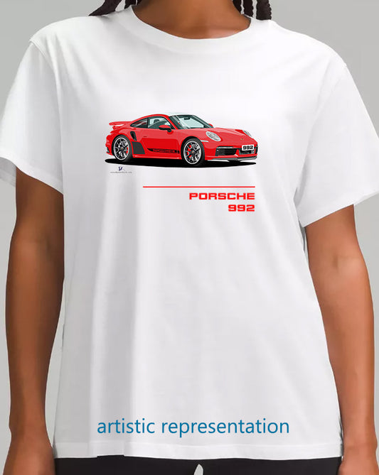 Porsche 992 Turbo S in Red Art T Shirt