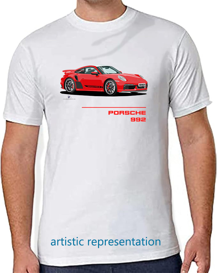 Porsche 992 Turbo S in Red Art T Shirt