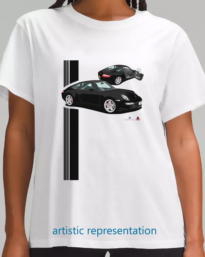 Porsche 997 (911) Carrera  in Black T Shirt